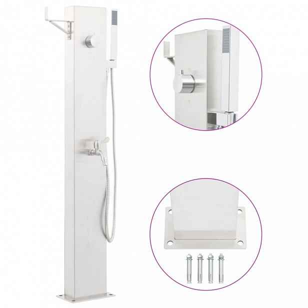 Zahradní sprchová baterie 110 cm nerezová ocel Dekorhome