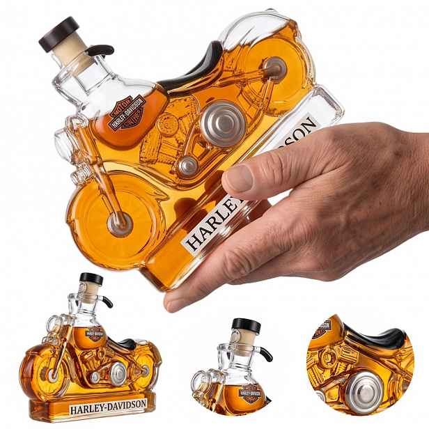 350 ml skleněná karafa na whisky pro motocykl, dekorativní do domácího baru