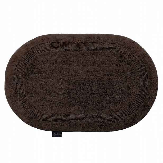 Koupelnový koberec Mocadesign 60x100 elips hnědý