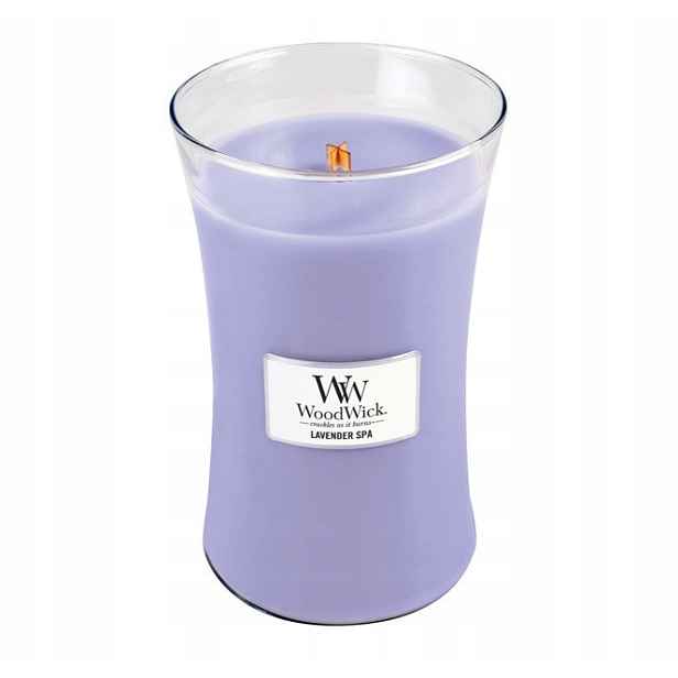 Sójová vonná svíčka Woodwick Lavender Spa Velká 610 g