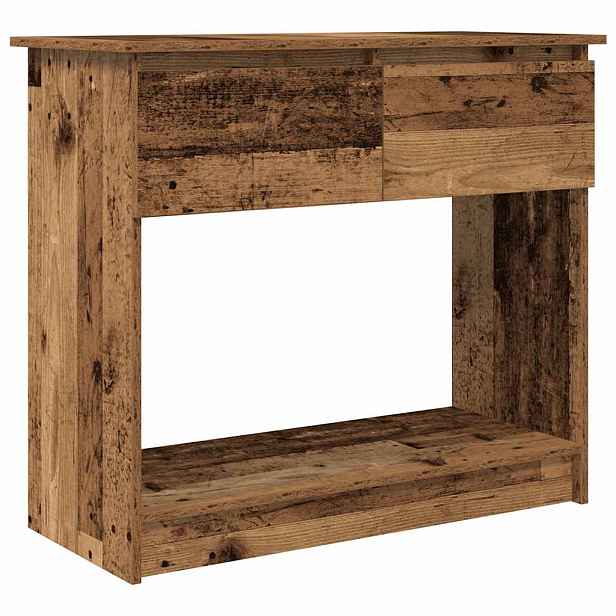 vidaXL Konzolový stolek se zásuvkami Staré dřevo 85,5x38,5x74,5 cm