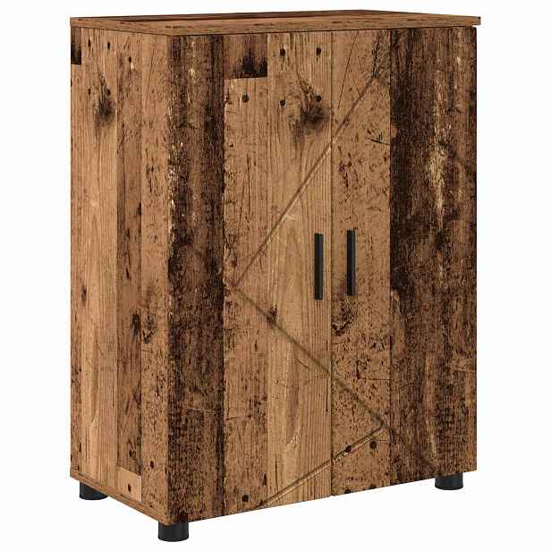 vidaXL Koupelnová skříň Staré dřevo 60 x 35 x 80 cm
