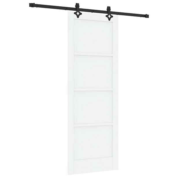 vidaXL Posuvné dveře 78 x 211 cm Kompozitní dřevo Bílá a černá