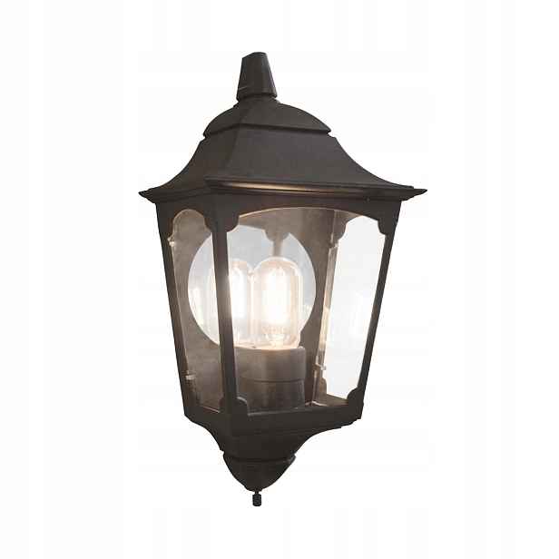 Venkovní nástěnné zahradní svítidlo černé, klasické, 41 cm, IP44, Elstead