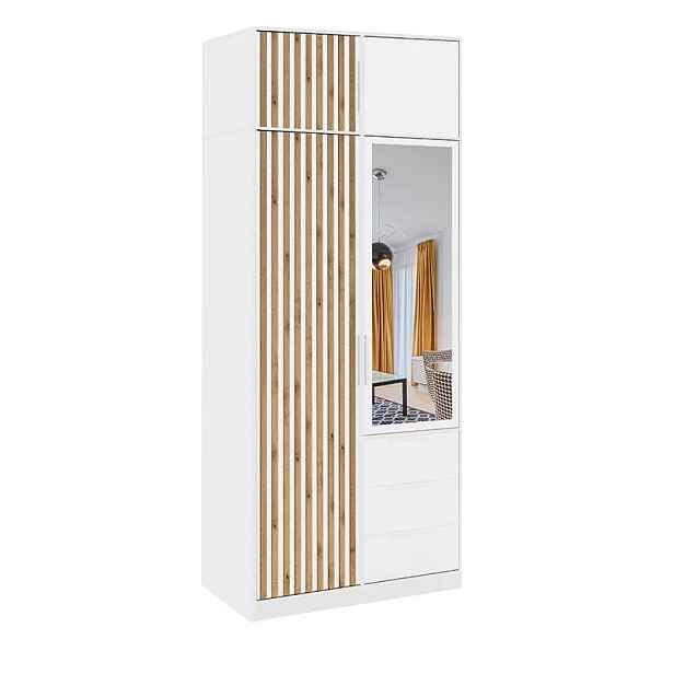 ArtStol Šatní skříň BALI LUX D2 s nástavcem | bílá