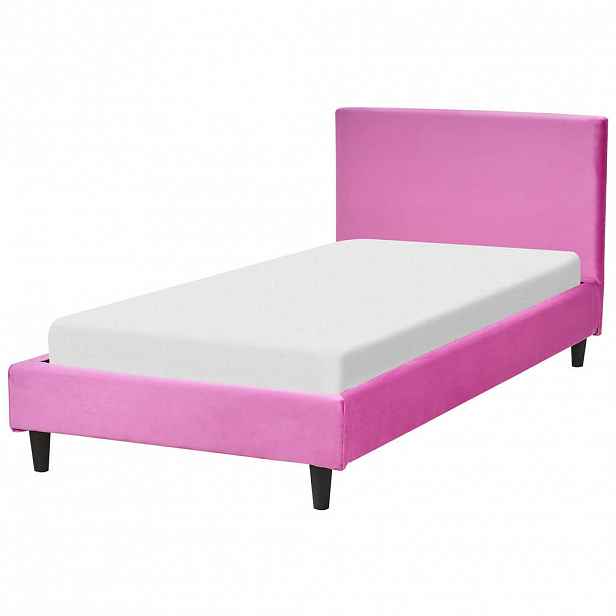 Beliani ČALOUNĚNÁ POSTEL 90/200 cm Fuchsia Fitou