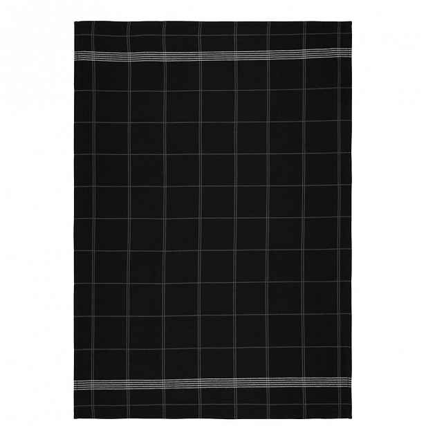 Černá kuchyňská utěrka z bavlny Södahl Geometric