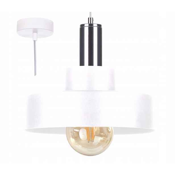 Závěsná lampa 1xE27 Giza White/silver