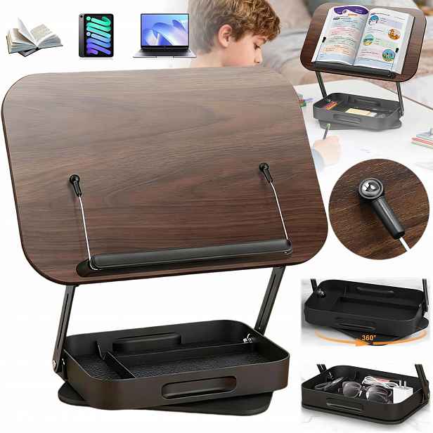 Podstavec Pod Knihu Stojan Podpěra Na Tablet Pro Čtení Otočný O 360°