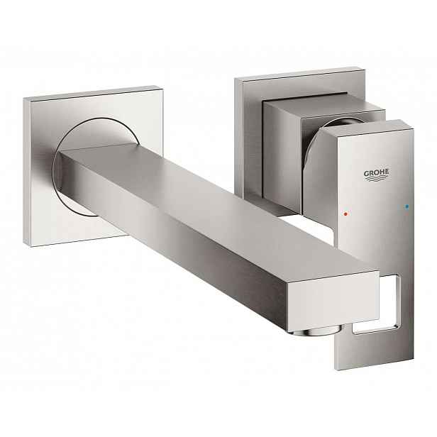 Grohe Eurocube - Umyvadlová baterie pod omítku, 2-otvorová instalace, supersteel 23447DC0