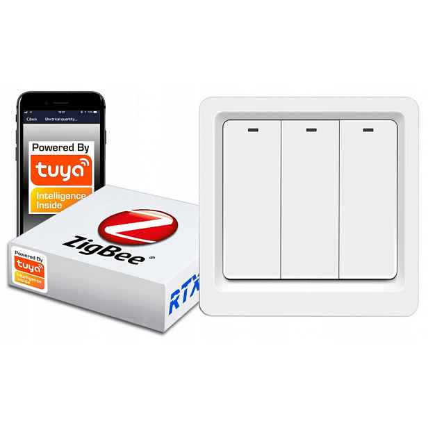 Vypínač světla 3 Klik. ZigBee Tuya #funguje bez N
