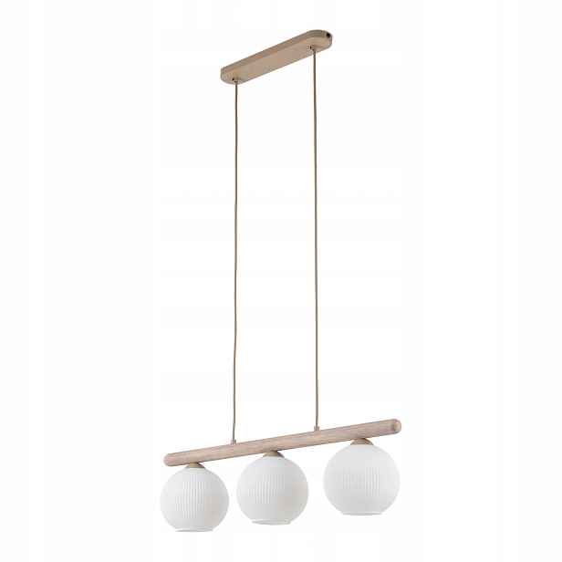 Závěsná lampa Stropní Svítidlo Bílá Klasická 3xE14 Nastavitelná 140 Cm Tk Lighting
