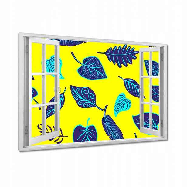 Obrazy 120x80 Modré listy Listy
