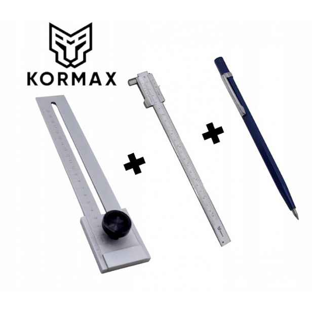 Trasařský set 200 mm Posuvné měřítko měřítko Karbidové pero Kormax