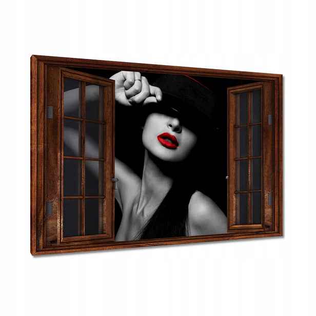 Obrazy 120x80 Červené rty Rtěnka