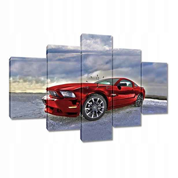 Nástěnné hodiny 150x105 Červený Ford Mustang