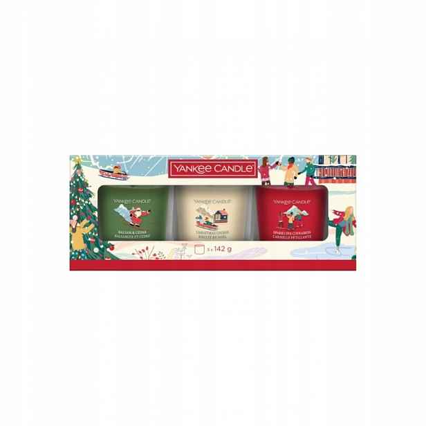 Apres Ski Yankee Candle dárková sada 3 sójových svíček ve sklenicích