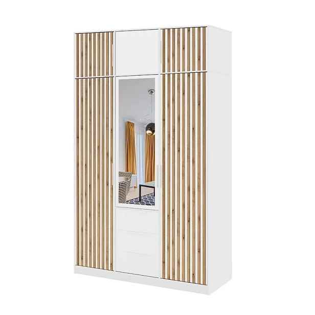 ArtStol Šatní skříň BALI LUX D3 s nástavcem | bílá