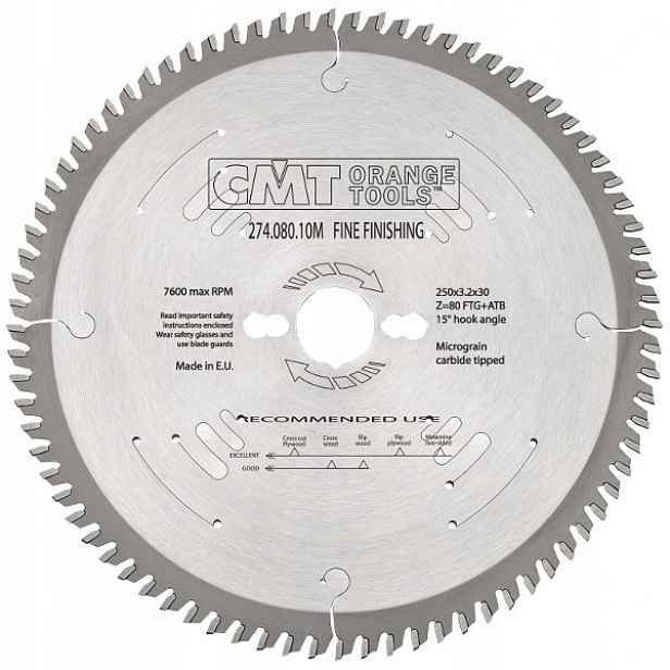 Cmt Kotoučová pila Hm na laminát, Pvc, dýhy 300x30x100Z Perfect Finish