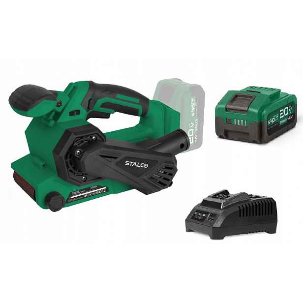 Pásová bruska BSS20-457BL Set Akumulátor 4AH 20V Stalco S050497335