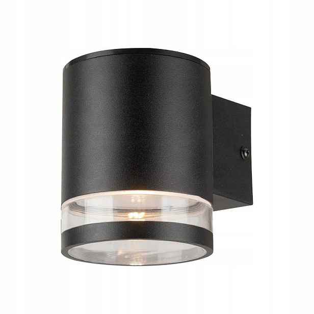 Venkovní Led solární nástěnná lampa, černá, teplé světlo V-tac