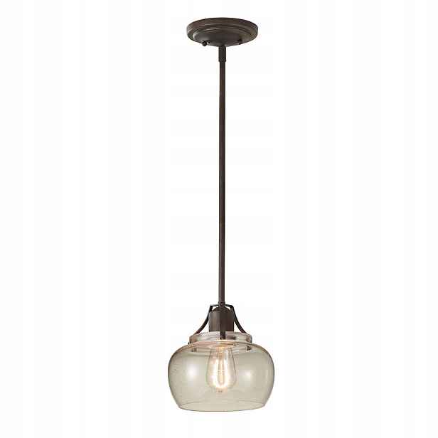 Závěsná lampa rustikální skleněná lampa do jídelny nad stůl ostrov bar Feiss