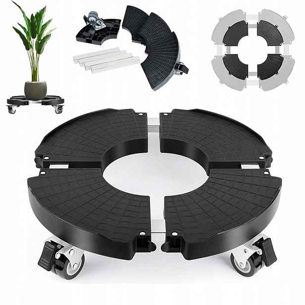Plošina Kompozitní Podstavec Pod Květináč Na Kolečkách 40-48CM Max 150KG