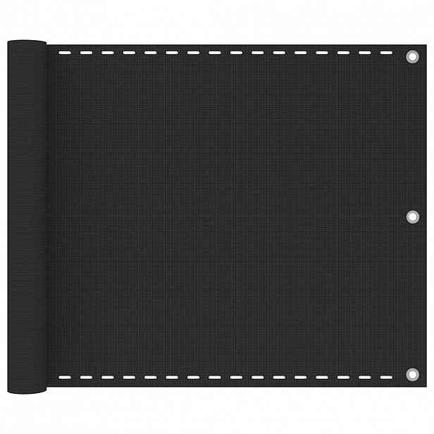 vidaXL Balkónová zástěna HDPE 75x400 cm antracitová