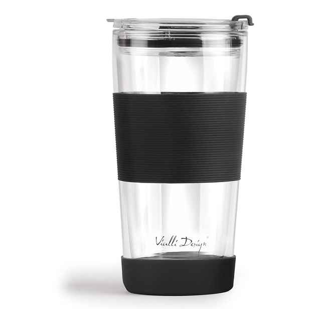 Černý termo hrnek 600 ml Fuori – Vialli Design
