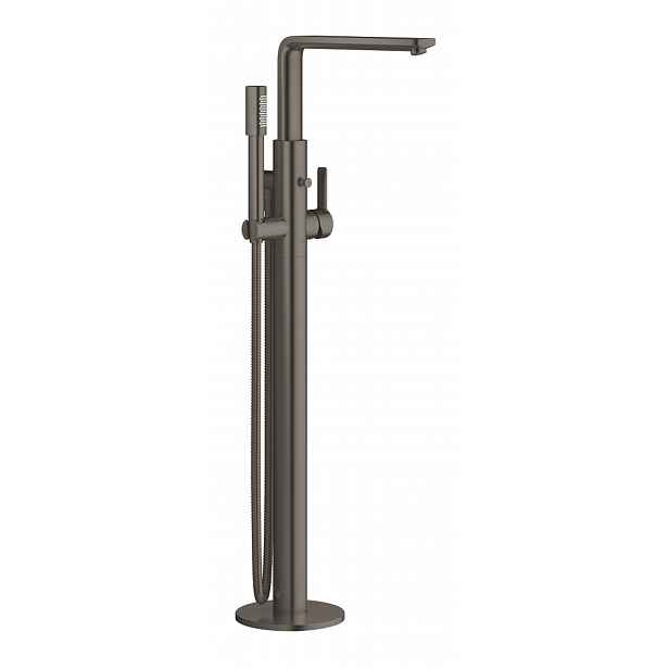 Grohe Lineare - Vanová baterie do podlahy, s příslušenstvím, kartáčovaný Hard Graphite 23792AL1