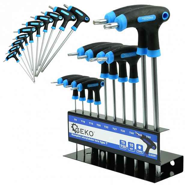 Klíče Šroubováky Torx T9-T50MM 10 Ks Geko