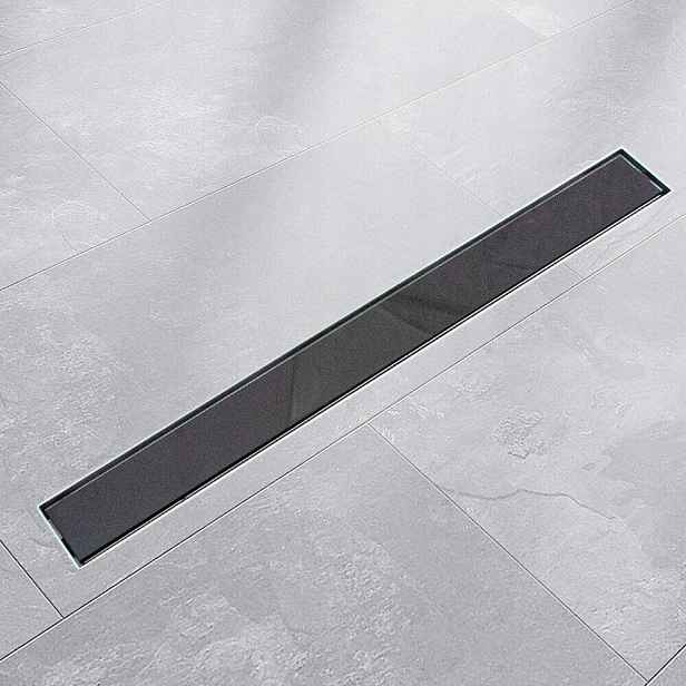 Lineární odtok 100 cm do kabiny walk in ocel Inox nízký sifon