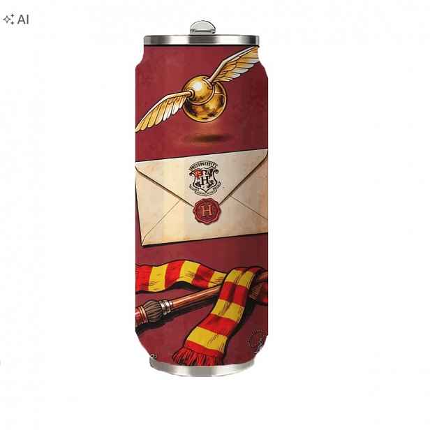 Termohrnek termoska plechovka ocelová láhev na pití Harry Potter Hogwarts 400 ml 0,4 l