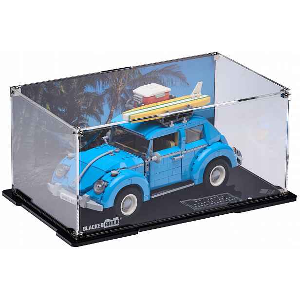 Vitrína s pozadím Blacked Brick pro Lego 10252 Creator Expert Volkswagen Beetle