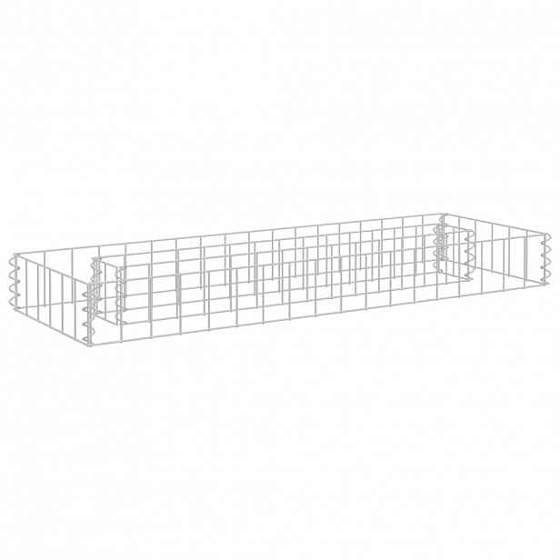 vidaXL Gabionový vyvýšený záhon pozinkovaná ocel 90 x 30 x 10 cm