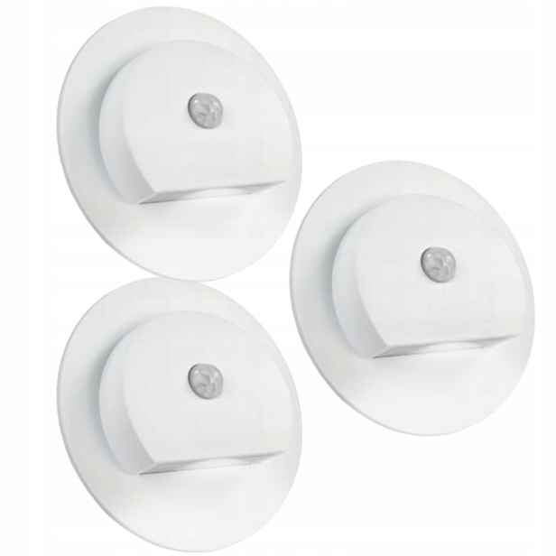 3X Led Schodišťová Lampa Senzor Pohybu Soumraku Osvětlení Schodů