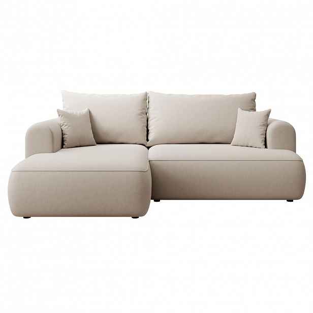 Selsey ROHOVÁ ROZKLÁDACÍ POHOVKA Ovo Mini krémová, se sametovým potahem Easy Clean