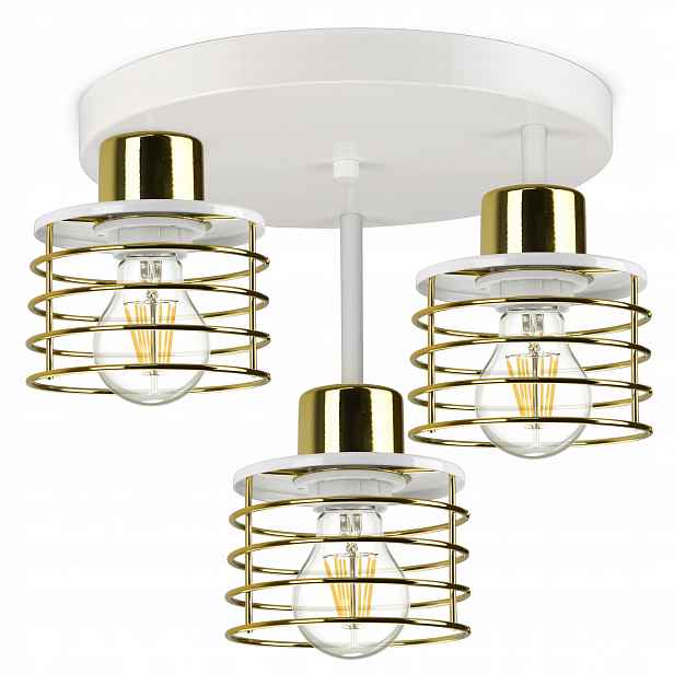 Lampa Stropní Svítidlo Lustr Glamour Zlatý Chrom Měď