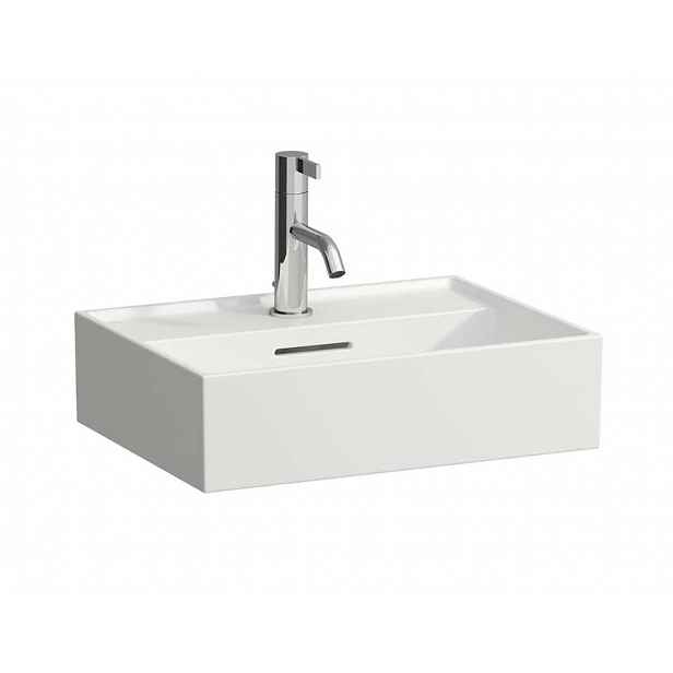 Laufen Kartell - Umývátko 45x34 cm, s přepadem, bez otvoru pro baterii, matná šedá H8153307591091