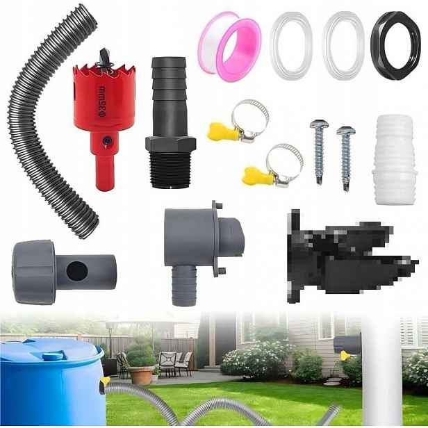 Sběrný Závěr Dešťové Vody 70-110 MM S Hadicí 1 M
