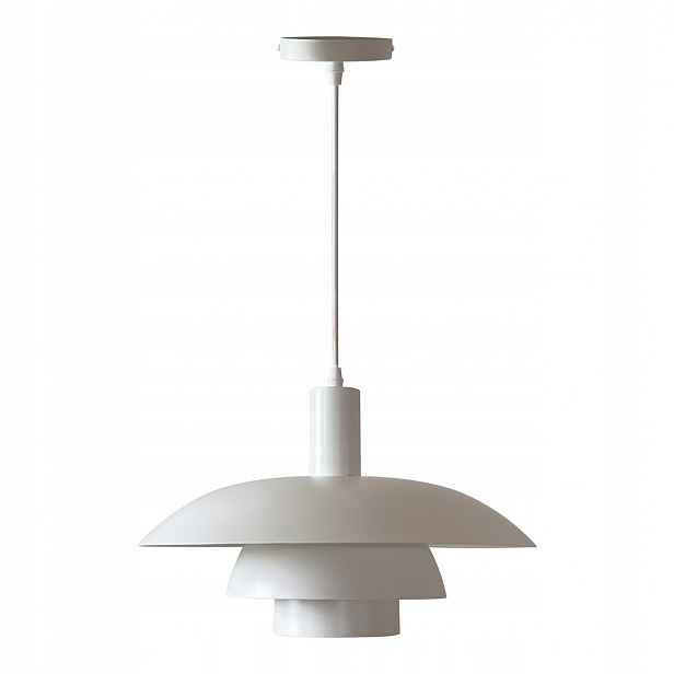 Závěsná lampa Ferro 38x38x100 cm 1xE27 Bílá Nastavitelná nad stůl