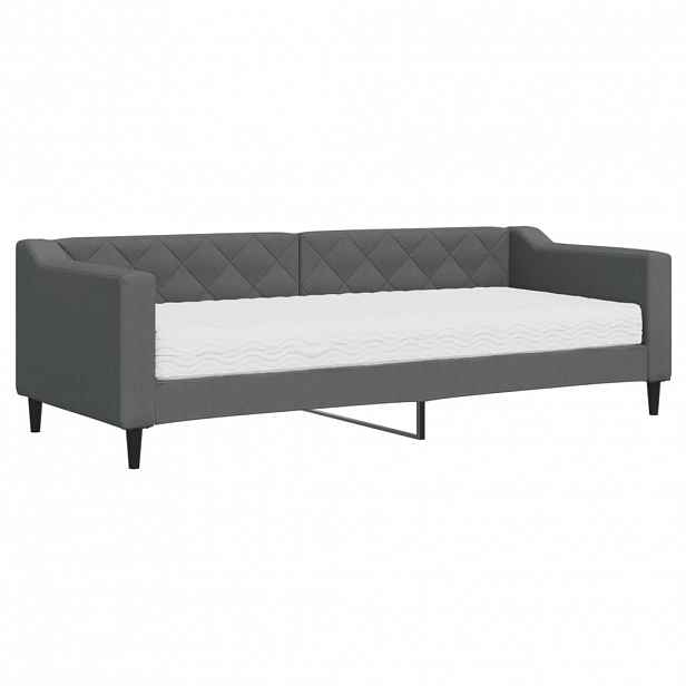 vidaXL Válenda s matrací tmavě šedá 80 x 200 cm textil