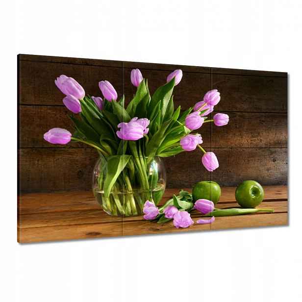 Obrazy 120x80 Fialové tulipány