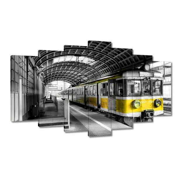 Obrazy 140x80 Žlutý vlak