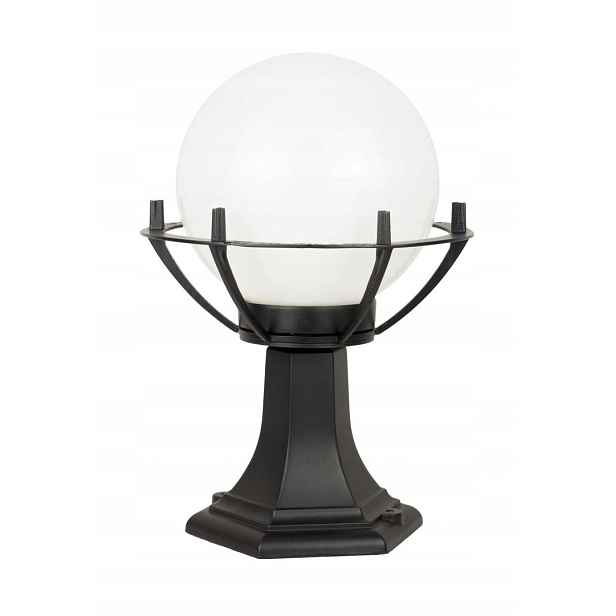 Stojací zahradní lampa koule 20 cm bílá nebo kouřově černá 39 cm Su-ma