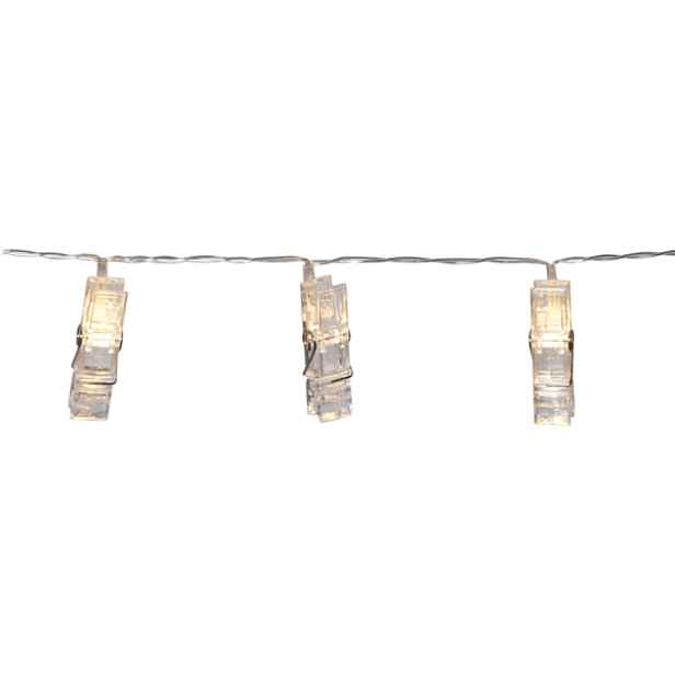 Světelný LED řetěz 10 světýlek délka 135 cm Star Trading Clippy  - zelený