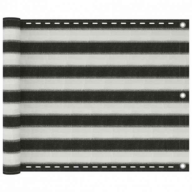vidaXL Balkónová zástěna HDPE 75x400 cm antracitová a bílá