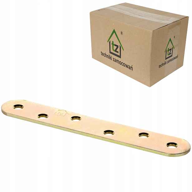 Tesařské spojky úzké 120x20 x 2 mm 100 ks ocelové perforované LW4