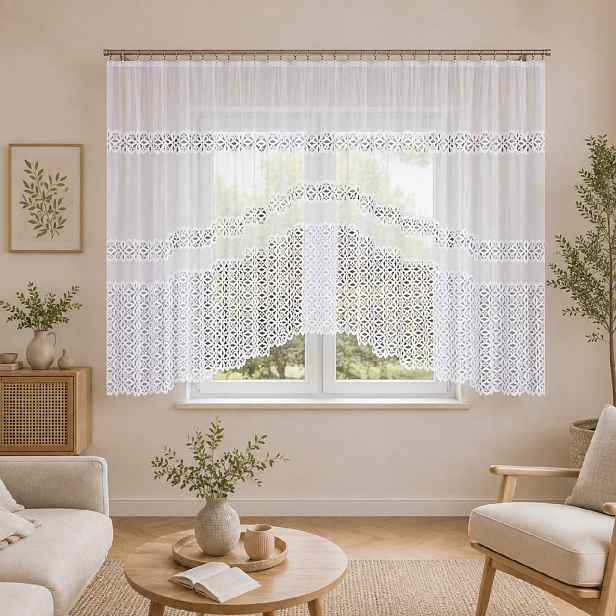 Dekorační oblouková krátká záclona na žabky ADRIANNA 450x160 cm MyBestHome