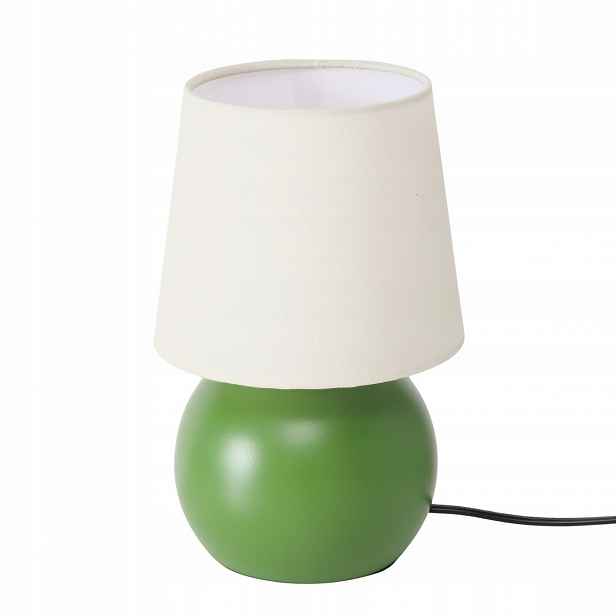 Noční Lampa Zelená Stolní Kovová S Textilním Stínítkem Sabia 14X21,8 CM